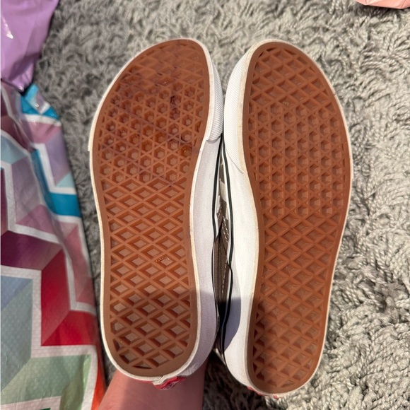 Vans Boy’s 3.5/Women’s 5 Brown and White Checkered Slip-On Sneakers - Picture 2 of 4
